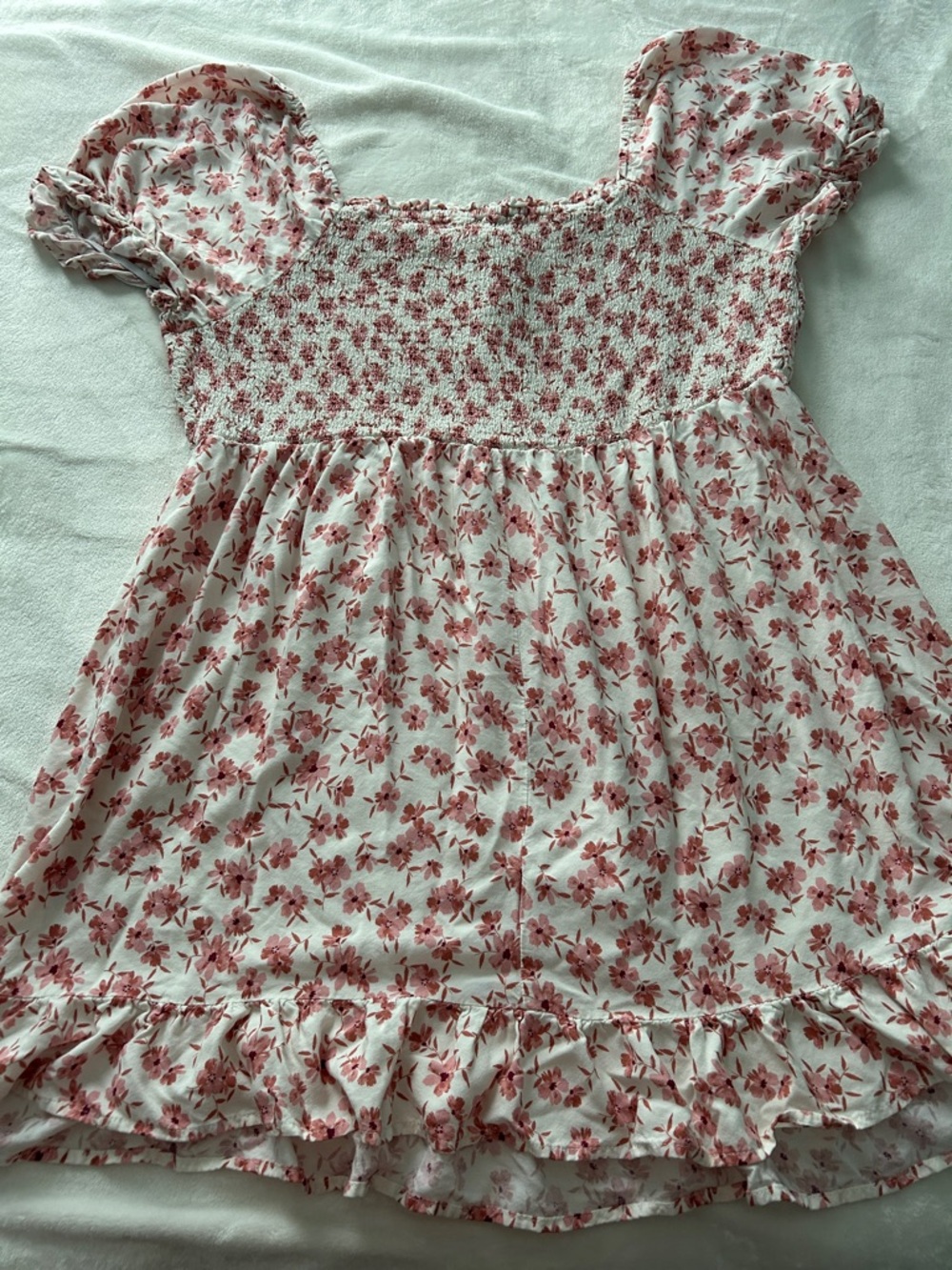 As U Wish Pink Floral Smocked Casual Dress - Picture 10 of 10